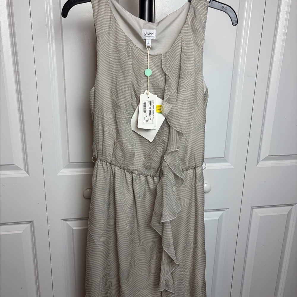 Armani Collezioni Beige Sleeveless Top
